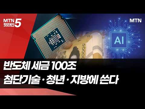 반도체 세금 100조, 첨단기술·청년·지방에 쓴다 / 머니투데이방송 (뉴스)