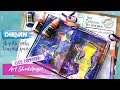 Journal page using Derivan Acrylic inks With Lucy