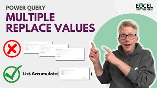 power query: how to mass replace values based on a list | excel off the grid