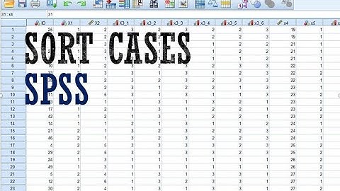 Sort Cases in SPSS