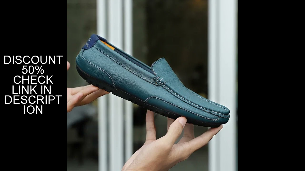 Genuine Leather Breathable Mocasines Casual Loafers Leather Shoes For Men Slip On Formal Italian Dri