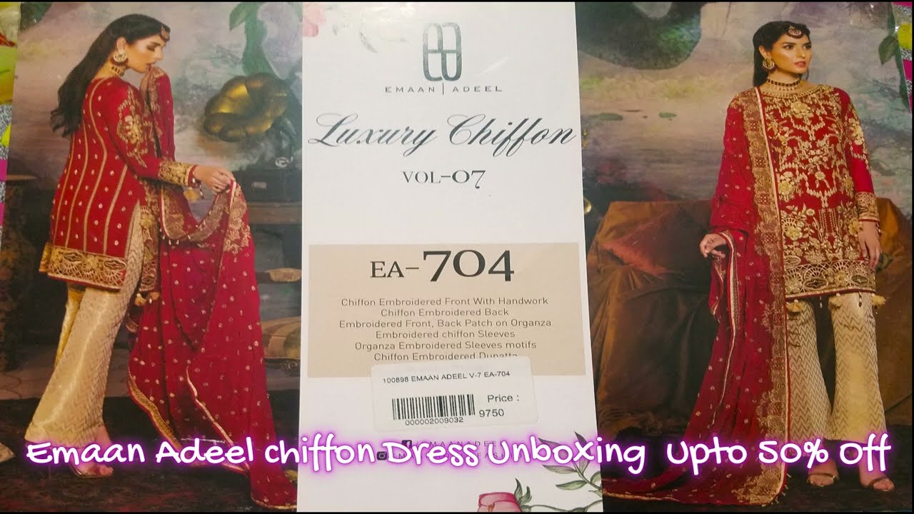 Emaan Adeel Chiffon Dress Unboxing | Upto 50% Off | Reviews 2023 | My Shopping Experience