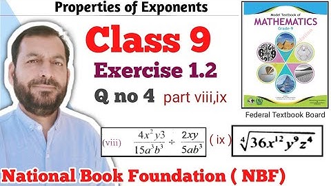 Class 9 Exercise 1.2 NBF Maths  national book foundation Maths Ex 1.2 federal board Maths FBISE Math