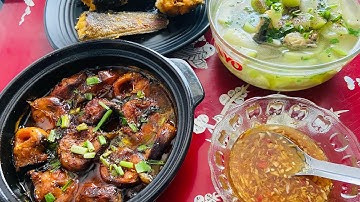 Bữa Cơm Đạm Bạc Với Món Cá Trê Kho Tiêu Canh Bầu Cá Trê Cá Trê Chiến Chấm Mắm Rừng Cực Kỳ Ngon