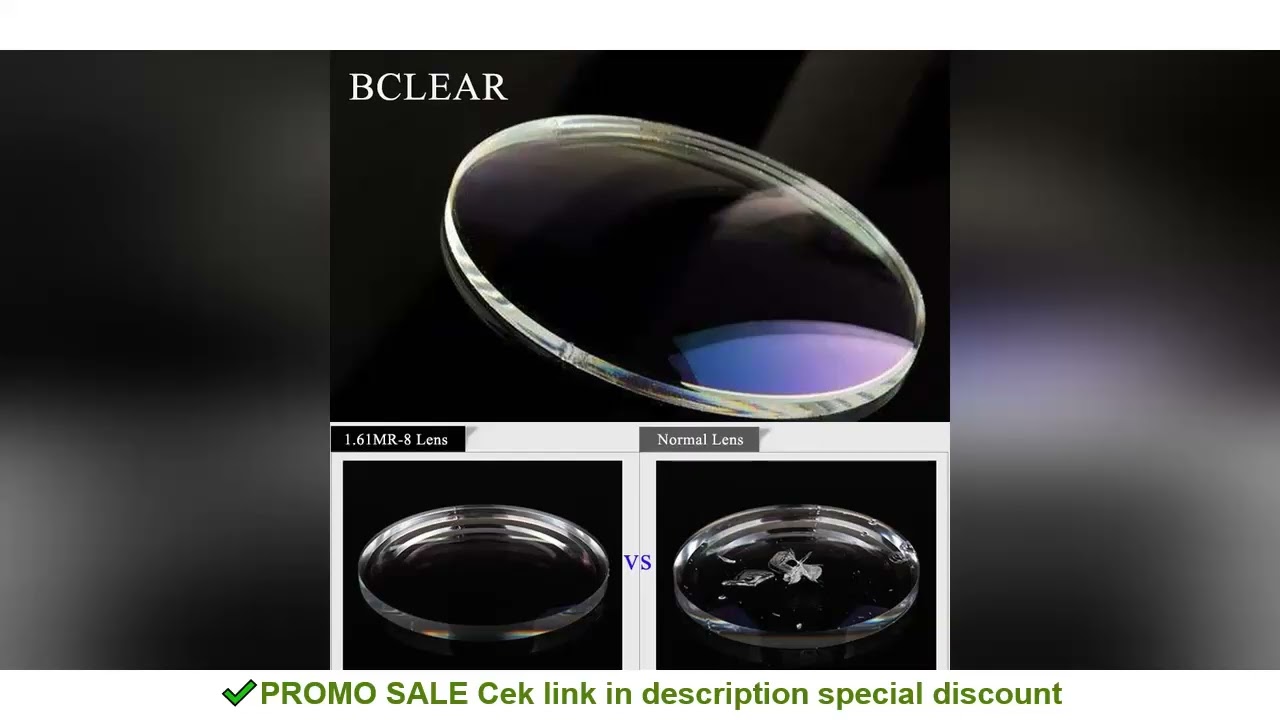 BCLEAR 1.60 Index Aspheric Clear Lens MR-8 Super Hard Optical Glasses Prescription Lenses Strong Ant