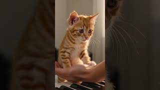 Curious Tiny Kitten Interrupts Owner’s Piano Practice Then Gently Settles On Hand