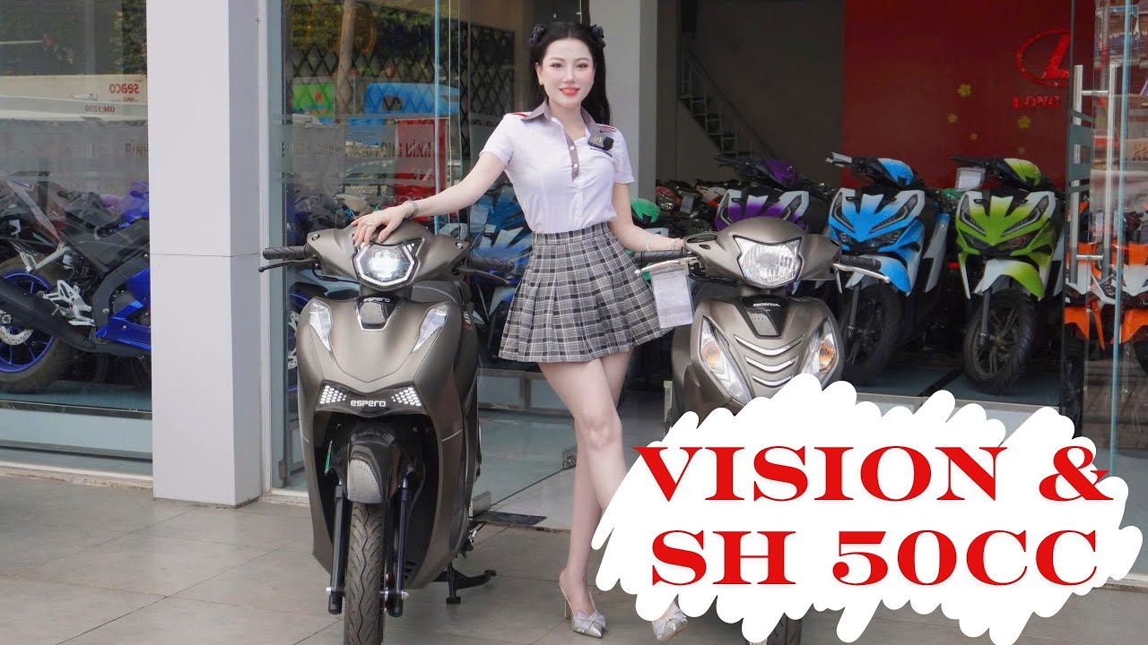 SH 50cc chỉ từ 2xtr & HONDA VISION chỉ từ 3xtr nên sở hữu em nào?