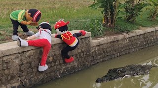 BADUT BOBOIBOY JATUH KE SUNGAI DIKEJAR BUAYA GANAS
