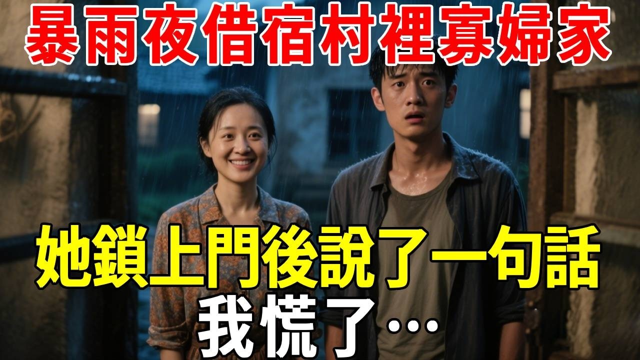 暴雨夜借宿村裡寡婦家，她鎖上門後說了一句話，我慌了…#蝴蝶飛飛 #民間故事 #奇聞趣事 #古代小說#懸疑#老年情感