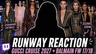 Watching Gucci Cruise + Old Balmain Shows FULL STREAM | Akira Leigh