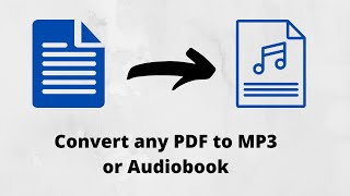Convert PDF to Audio/MP3 || Download MP3/Audio of your PDF