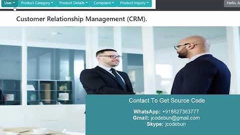 Customer Relationship Management (CRM) Project in java using JSP and Servlet