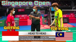 Singapore Open 2022‼️| Ng Tze Yong (MAS) vs Anthony Sinisuka Ginting (INA)[4]