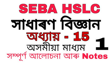 আমাৰ পৰিৱেশ (Our Environment) ll Part 1 ll Chapter 15 SEBA All Important Questions