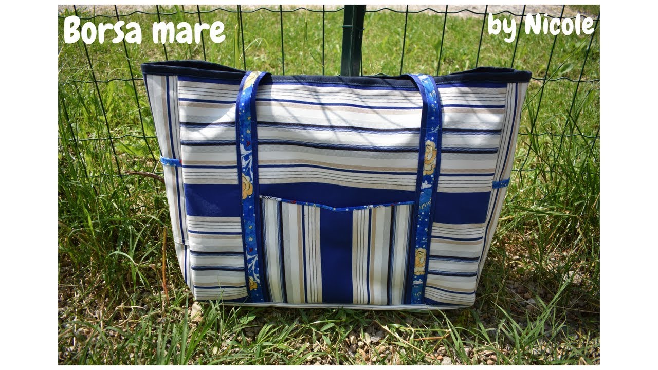 Come realizzare una borsa mare - How to sew a tote bag - YouTube