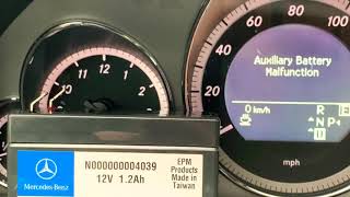 Removing Replacing Mercedes Auxiliary Battery on W212 E Class 550 350 63 AMG screenshot 4