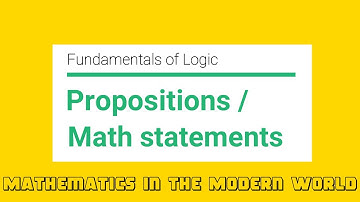 Proposition, Conjunction and Disjunction