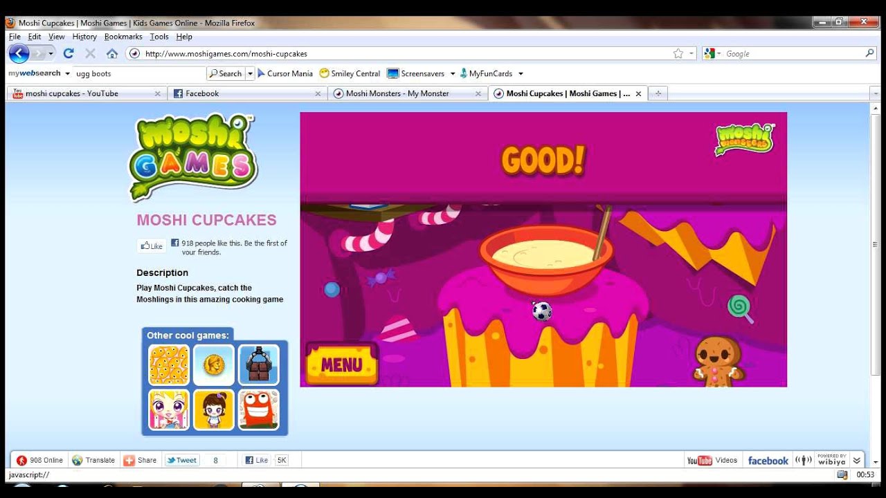 Moshi Cupcakes Game - YouTube