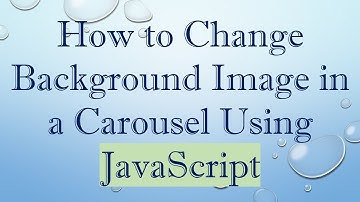 How to Change Background Image in a Carousel Using JavaScript