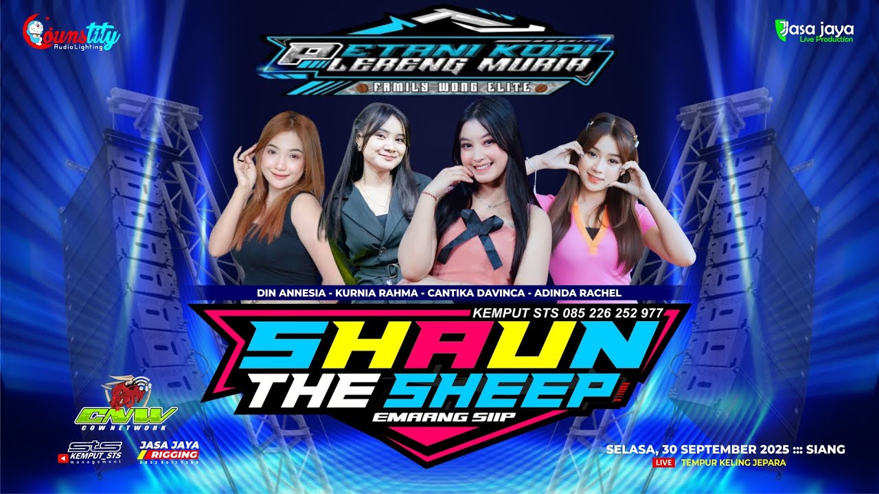 LIVE SHAUN THE SHEEP - HAPPY PARTY PETANI KOPI LERENG MURIA - TEMPUR KELING JEPARA | COUNSTITY AUDIO