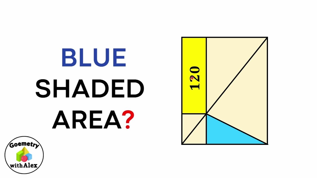 Calculate the blue shaded area | area rectangle