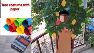 How to make tree costume / Easy DIY paper costume / Fancy dress competition