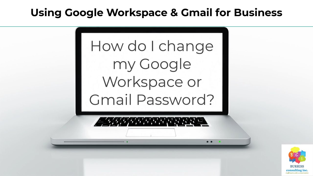 How do I change my Google Workspace or Gmail Password? - YouTube