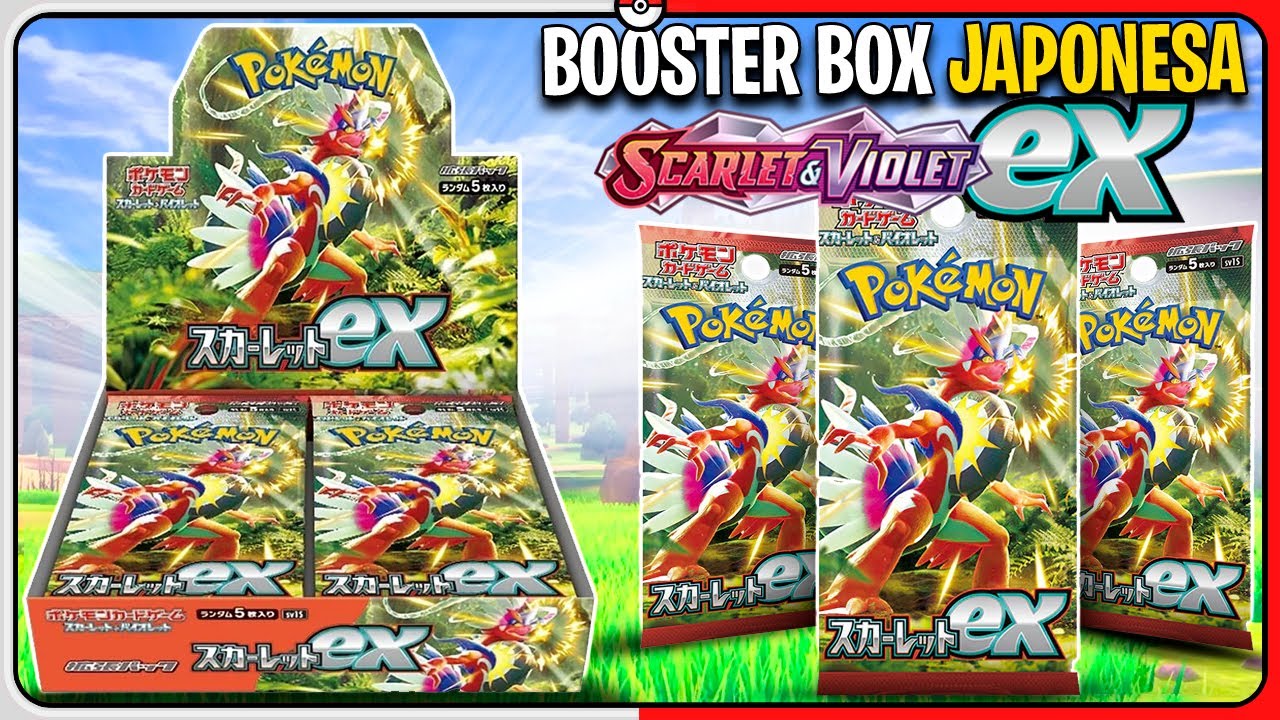 Box 18 Boosters Cards Cartas Pokémon Coleção Especial Escarlate e