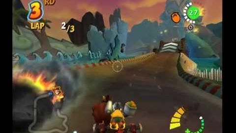 Crash Tag Team Racing PS2 Gameplay Tiki Turbo