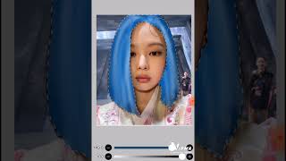 Blackpinks Jennie In Blue & White Hair Limitless Buzz