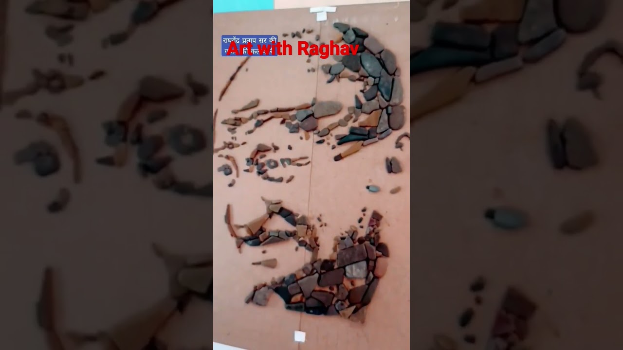 Portrait of Mahatma Gandhi in stone ll 2 october गाँधी जयंती  स्पेशल