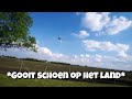 Rik gooit schoen op het land