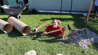 Here is my tutorial on how to build a pull up bar! Materials: Post Hole Digger Shovel Wheel Barrel Tape Measure 15 Bags of 