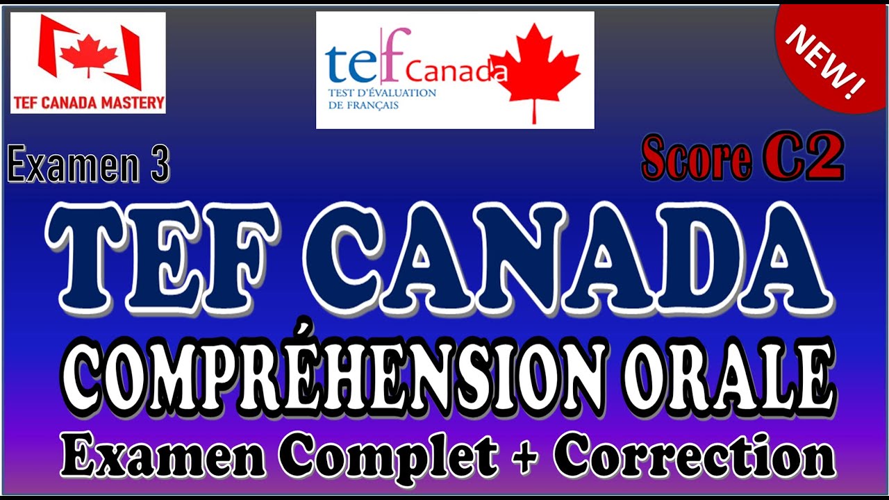 TEF Canada Compréhension Orale 2025   Simulation d’Examen Réel + Correction