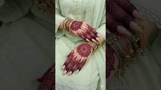 Gol tikki mehndi designs🥰simple mehndi design | full hand mehndi design | back hand mehndi design‎⁨