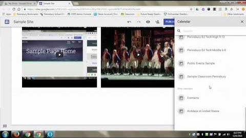 New Google Sites 4:  Inserting Youtube, Calendars, and Maps