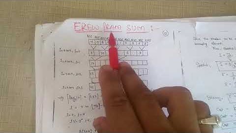 EREW PRAM SUM IN PARALLEL COMPUTING