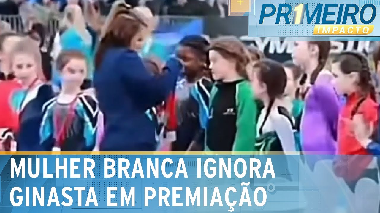 Ginasta é ignorada por mulher branca em entrega de medalhas | Primeiro Impacto (25/09/23)