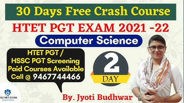 Day:2 HTET PGT Computer Science l Crash course for HTET 2020 l UGC NET GYAN Computer Science
