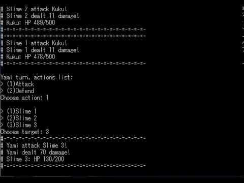 [Python] pyRPG - Targeting Enemy