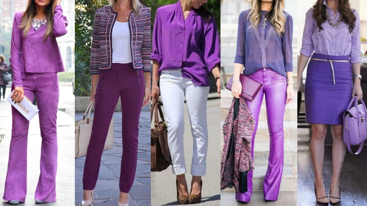 PURPURA O MORADO EL COLOR DE MODA 2022/ OUTFITS Y LOOKS EN ESTE BONITO COLOR/  COLORES DE MODA 2022 - YouTube