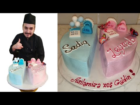 Tortların Hazırlanması #55 / Əkiz uşaqlar üçün Tort  / 2-li Tort / Супер торт | #vlog #tortlar