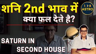 Shani in 2nd House || Effects of Saturn in 2nd house in astrology birth chart by 108Astro