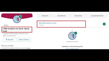 CRM Analytics for Slack: Quick Look | Salesforce Trailhead