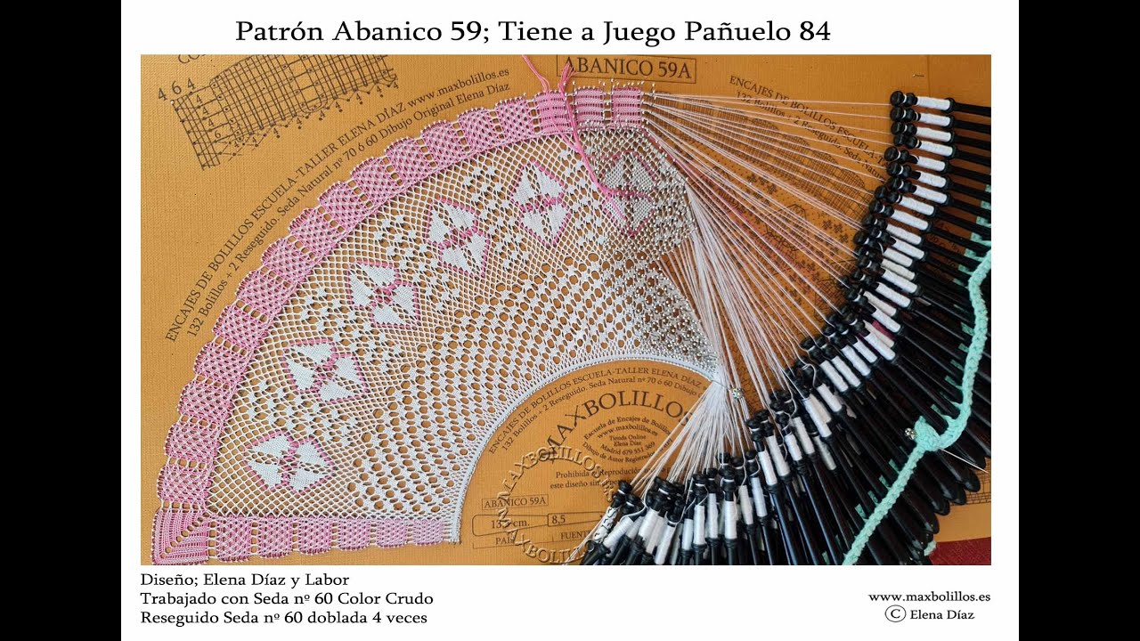 1 Encajes de Bolillos Abanico 59 Comienzo