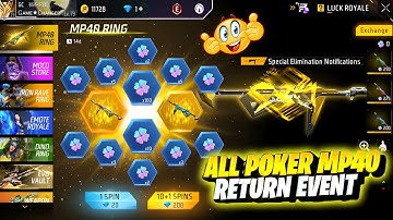 Poker Mp40 Return Confirm Date 🥳🤯 | classic jazz pant return | Lol emote return | Ff new event today