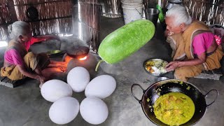 How poor GRANDMOTHER cooking & eating EGG recipe with CHALKUMRA | how to cook egg recipes