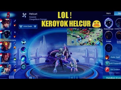 Helcur Mobile Legends Bang–Bang – Helcur DiKeroyok 😭 Alucar, Bruno, Zilong ...