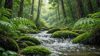 Calm Ambience Rain Sounds, Beautiful Stream Sounds for Deep Rest, Medicine, Sleep, Focus Study ASMR
