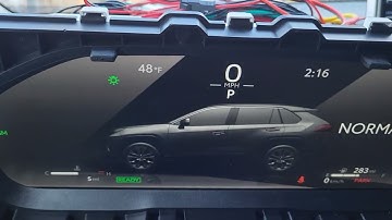 testing all features of 12.3 digital cluster on a 2020 xle hybrid rav4 with custom harness.